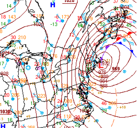 Figure 12: HPC surface analysis valid at 09Z (4 AM EST) on December 27, 2010